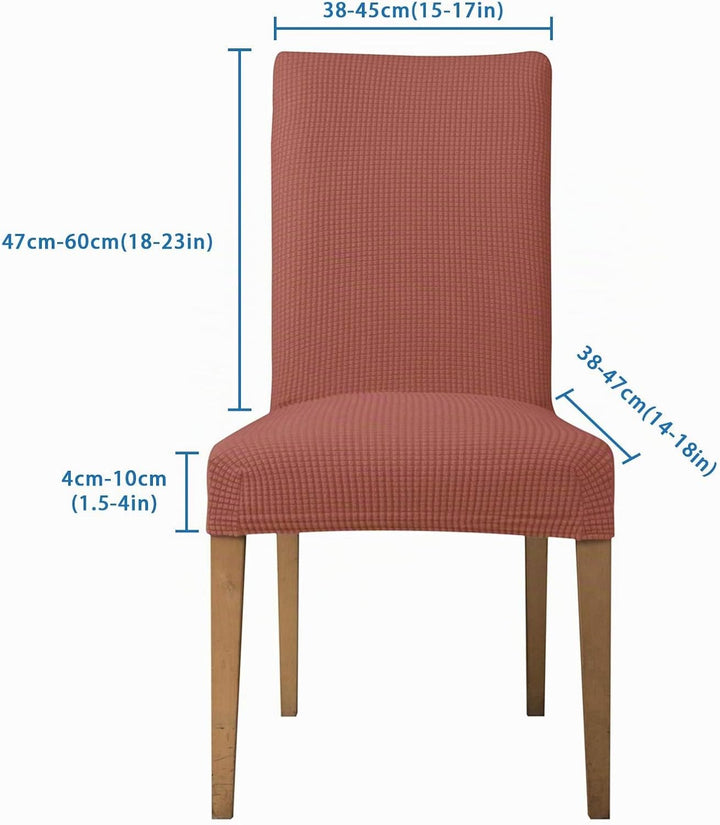 EBETA E Stuhlhussen 6 Stück, Elastische Stuhlbezug, Stretchhusse Stuhlüberzug Jacquard Hussen für Ho