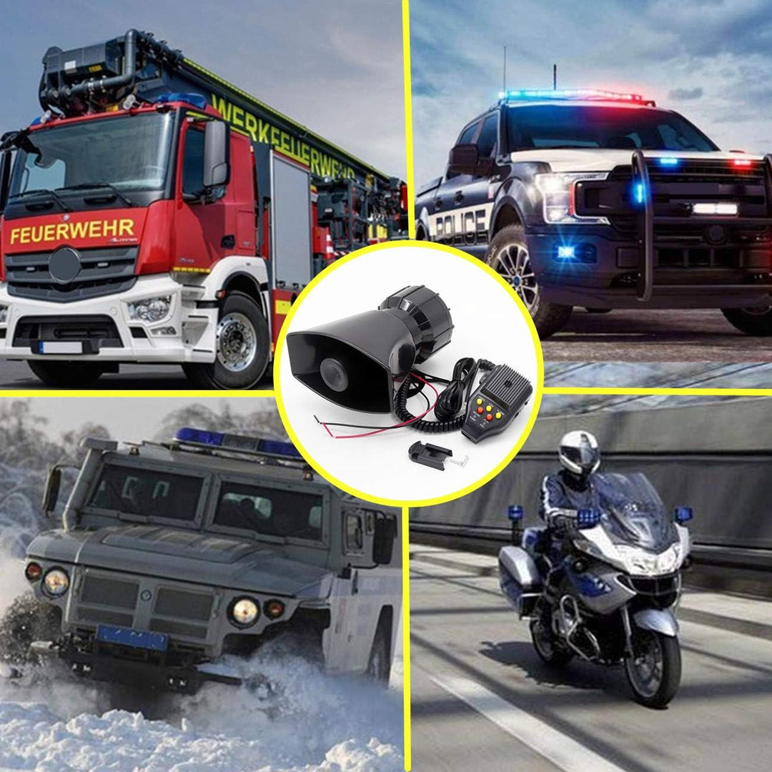 Autohupe Car Horn Sirenenlautsprecher Elektrische Hupe Autoaufnahme 100W 130DB Autosirene Fahrzeughu