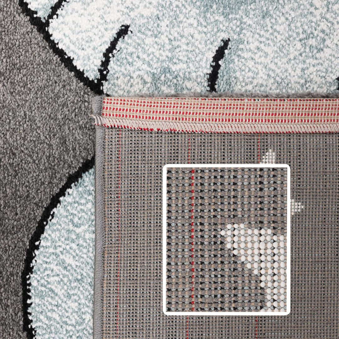 SIMPEX Teppich Kinderzimmer Elefant Design Kurzflor Kinderteppich mädchen Spielteppich Modern Design