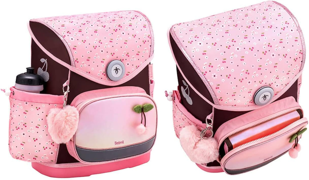 Belmil Premium Compact Plus ergonomisches Schulranzen Set 5 - teilig, AGR, Brustgurt, Hüftgurt, Magn