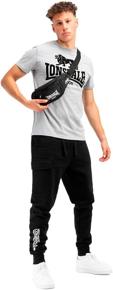 Lonsdale Herren Tweedmouth Dress Pants S Black/White, S Black/White