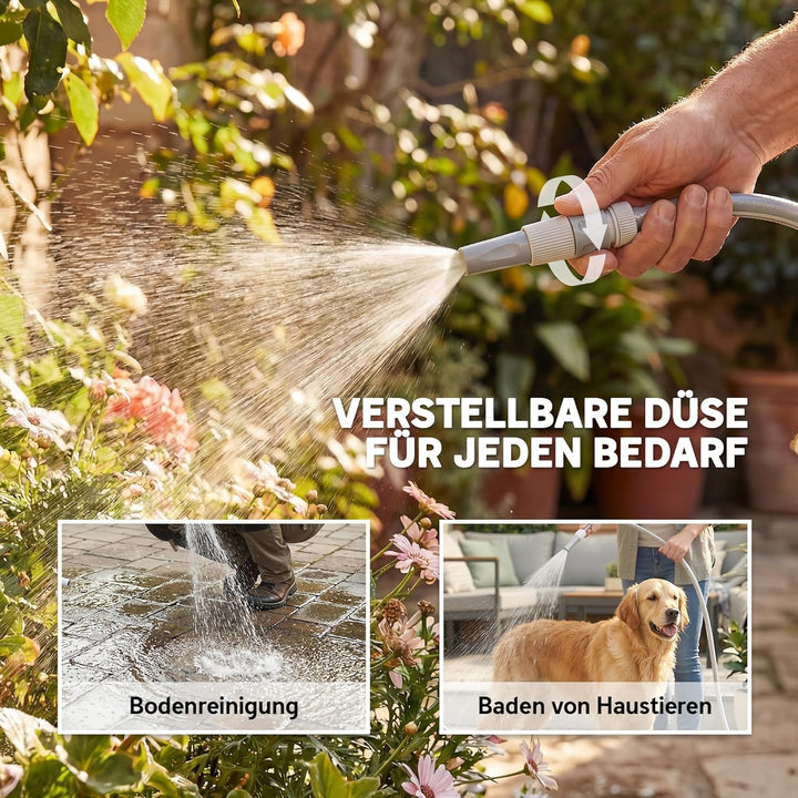 Outsunny Schlauchtrommel mit Gartenschlauch 30 m, 180° schwenkbar Schlauchbox mit automatische Aufro