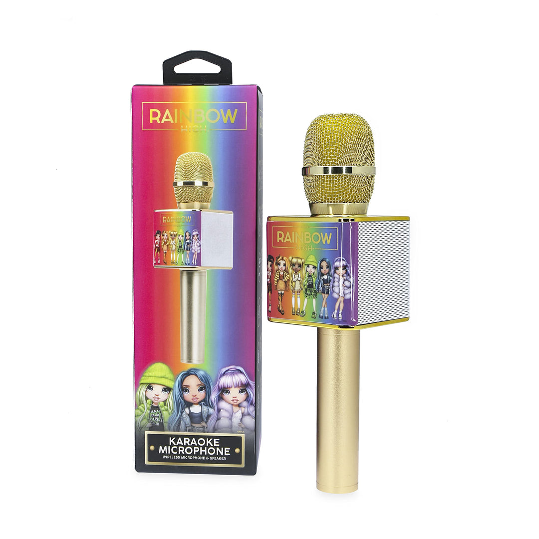 OTL Technologies Rainbow High Wireless Bluetooth Karaoke Microphone in Gold