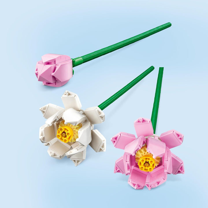 LEGO Creator Narzissen, Künstliches Blumen-Set für Kinder, Blumenstrauss Bausatz & Creator Lotusblum