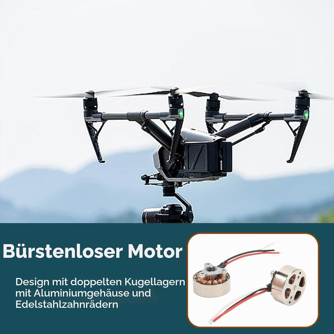 Mini RC Quadcopter Drohnenmotor, 4 Stück 7,4 V 0,3 A 0,5 Ω 18x7mm/0,71x0,28 Zoll Micro 1503 Bürstenl