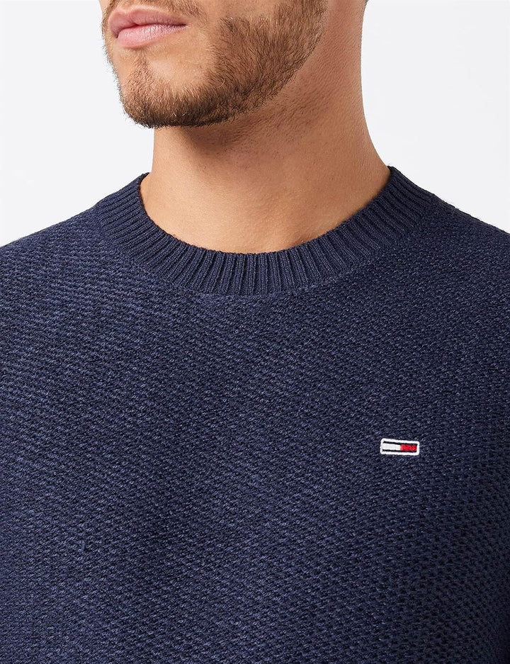 Tommy Jeans Herren TJM Reg Structured Sweater Dm0dm15060 Pullover S Blau, S Blau
