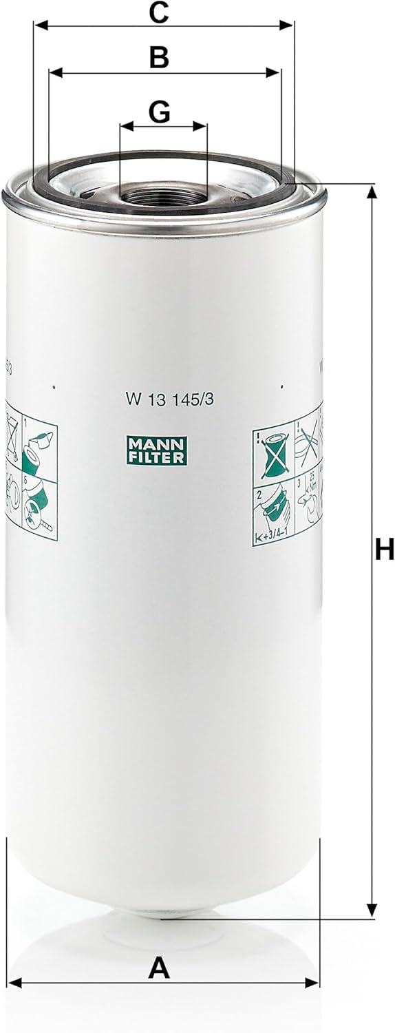 MANN-FILTER W 13 145/3 Ölfilter – Für PKW und Nutzfahrzeuge