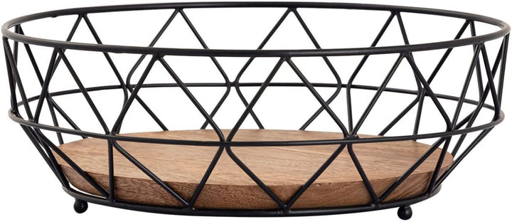 casamia Obstkorb Set 2 Stück Metall Brotkorb Obstschale rund Neo ø 28 H 10 cm Metall schwarz