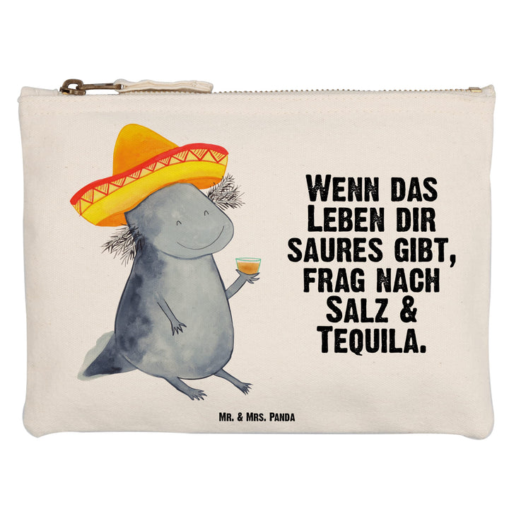 Mr. & Mrs. Panda Mäppchen Axolotl Tequila Grösse M - Geschenk, Trinken, Kosmetiktasche, Urlaub, Pouc