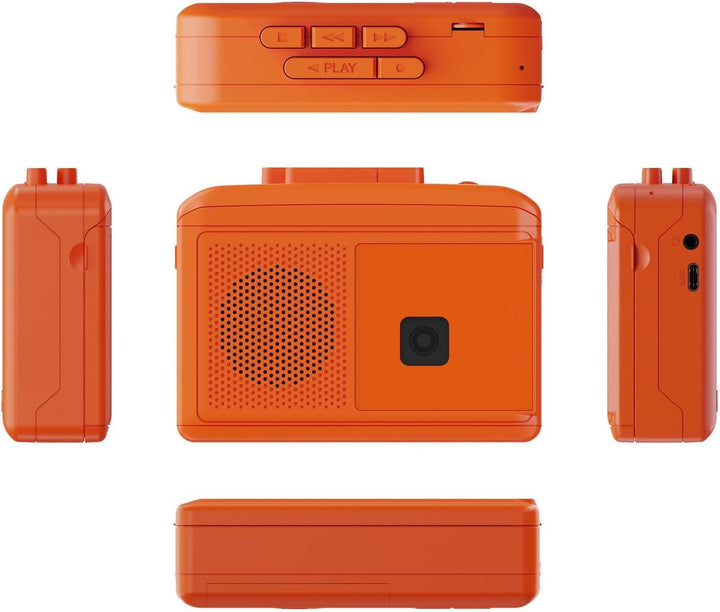 Tonysa Tragbarer Kassettenspieler mit Lautsprecher, Personal Retro Tape Player mit USB C -Kabelstrom
