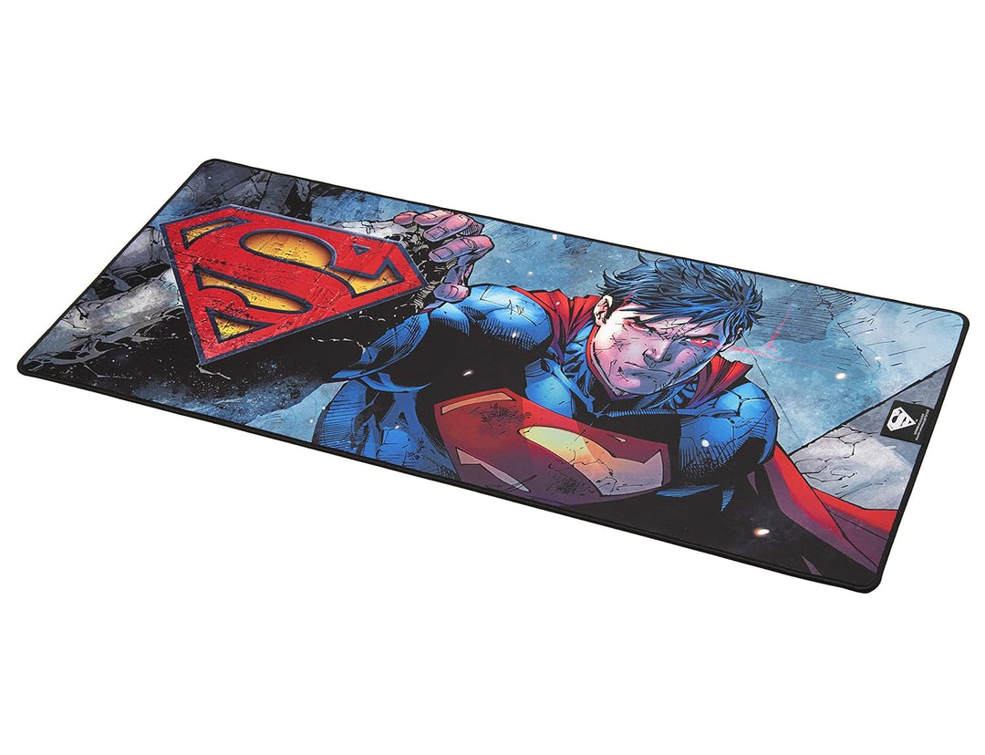 Subsonic Superman - Anti-Rutsch-Mauspad XXL 90 mm x 40 mm in Perlenoptik - Offizielle Lizenz DC comi