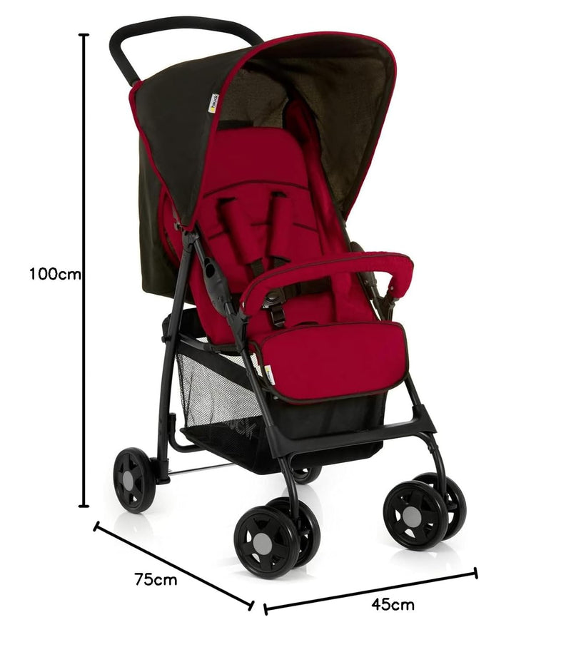 Hauck Buggy Sport, Ultra Leicht - nur 5,9 kg, Klein Zusammenklappbar, Reisebuggy mit Liegefunktion,