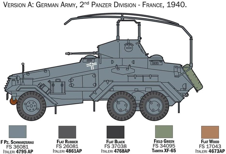 Italeri 6433S - Sd.Kfz.232 6 Rad, Mittel