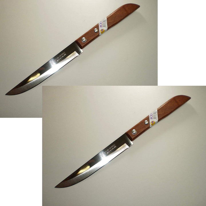 2er Set KIWI Edelstahlmesser Holzgriff # 501