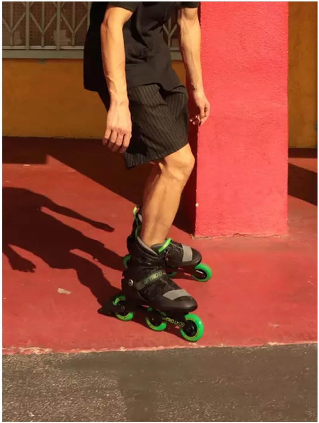 K2 Unisex – Erwachsene Trio Lt 100 Inline Skates EU: 45 (UK: 10.5 / US: 11.5) black - green, EU: 45