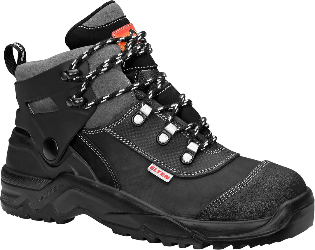 ELTEN Sicherheitsschuhe DINO black S3, Herren, Umknickschutz, leicht, schwarz, Stahlkappe - Grösse 4