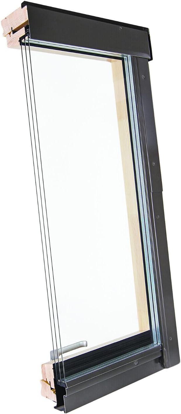 Dachfenster Set für FAKRO | Holzdachfenster 114 x 140 cm | Schwingfenster 2-fach Verglasung, energie