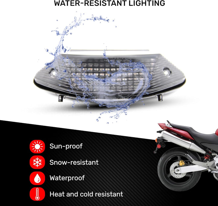 avdb-moto LED-Bremslicht mit integriertem Blinker kompatibel mit HORNET 600, CB600 F 2003-2006, Horn