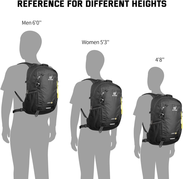 SKYSPER Leicht Wanderrucksack Klein Rucksack mit Rückenbelüftung Trekkingrucksack aus atmungsaktivem