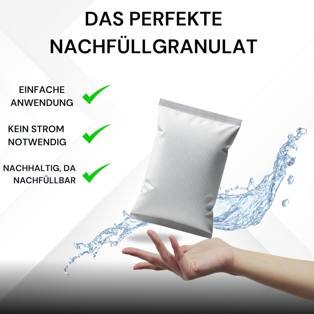 Raumentfeuchter-Nachfüllpackungen Granulat Luftentfeuchter - 8E - (24 x Nachfüllpackung 400 Gramm),
