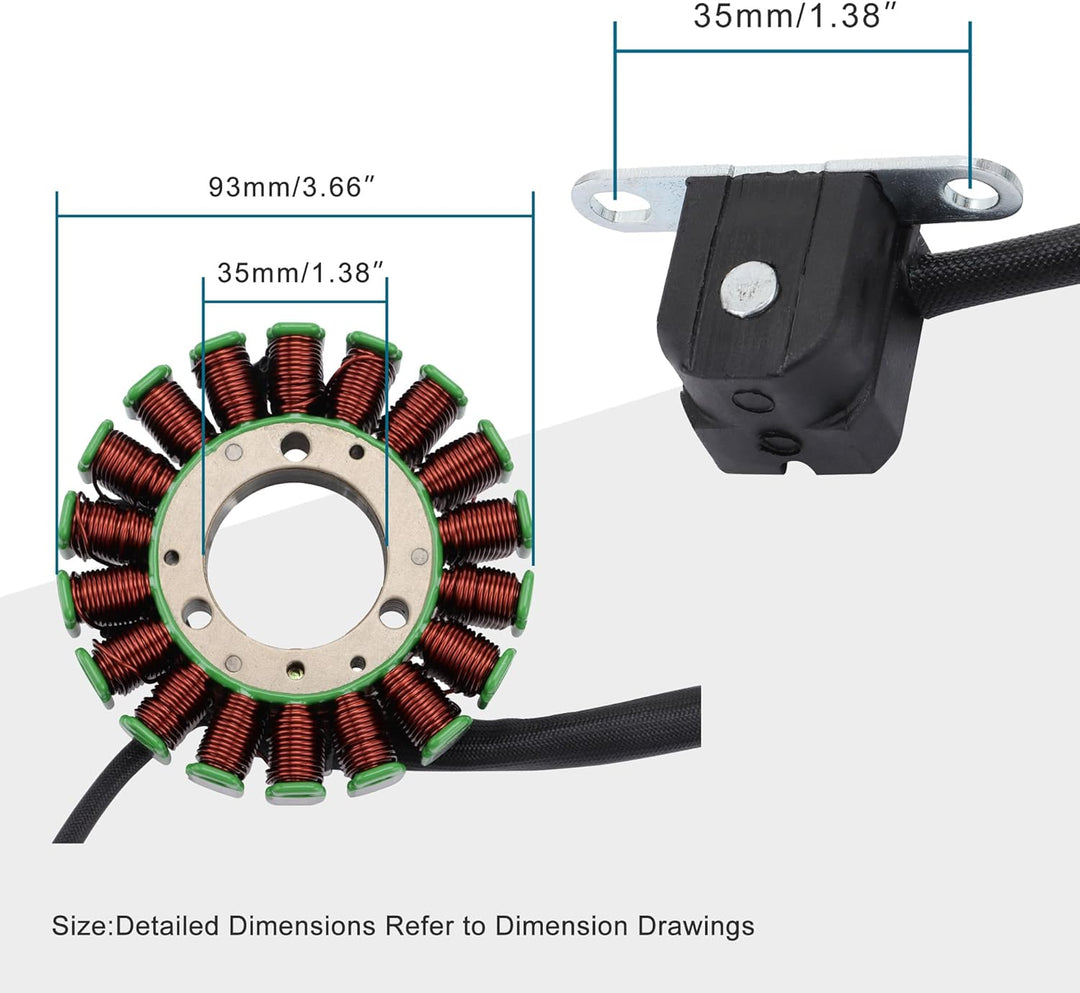 GOOFIT 18 Spule 7 Draht Motorrad Magneto Stator Spule zündung Generator Motorzubehör Ersatz für Suzu