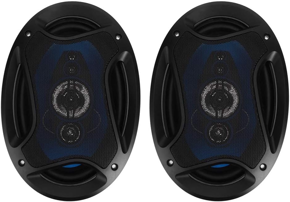 Qiilu Auto Lautsprecher, Auto Koaxial Lautsprecher, 6x9in 1000W Paar Auto Auto HiFi Stereo Audio Koa