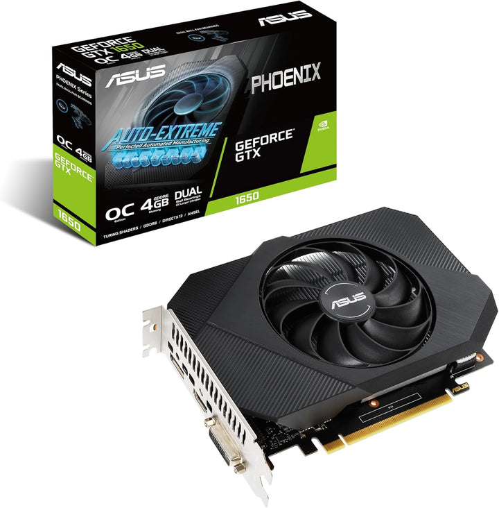 ASUS Phoenix Nvidia GeForce GTX 1650 4GB OC Edition Gaming Grafikkarte (GDDR6 Speicher, PCIe 3.0, 1x