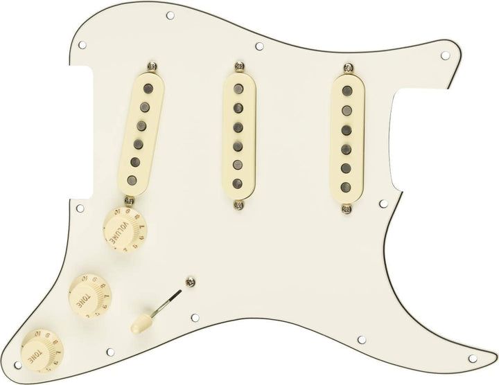 Fender Prewired Pickguard Strat Custom 69 white Weiss Brauch 69, Weiss Brauch 69
