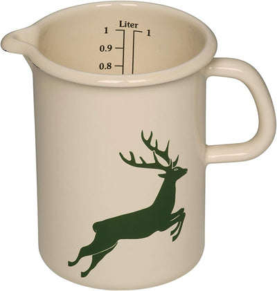 Riess, 0338-072, Küchenmass mit Skala und Ausguss, Country, COUNTRY - HIRSCH GRÜN, Durchmesser 10 cm