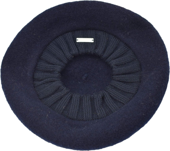 Seeberger Baske mit Strickbund aus Schurwolle - Marine (60) - One Size