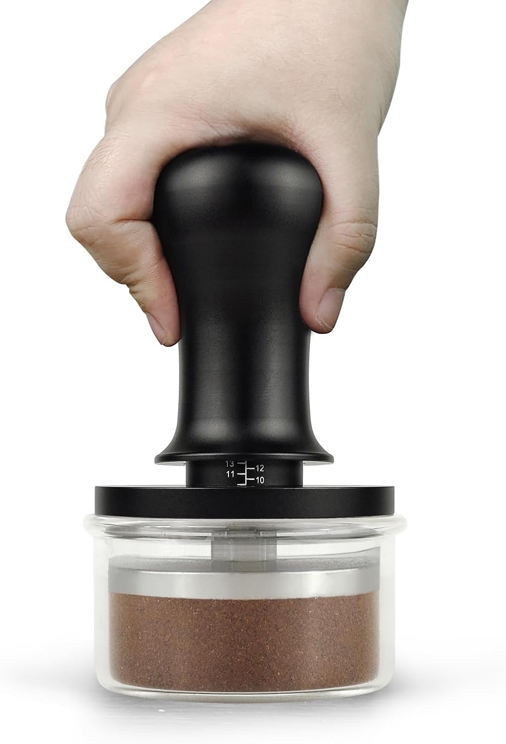 NOTSEK Tamper 54mm, 30lbs Druckregulierend Kaffee Tamper, Feder Tamper 304 Edelstahl Basis, Espresso