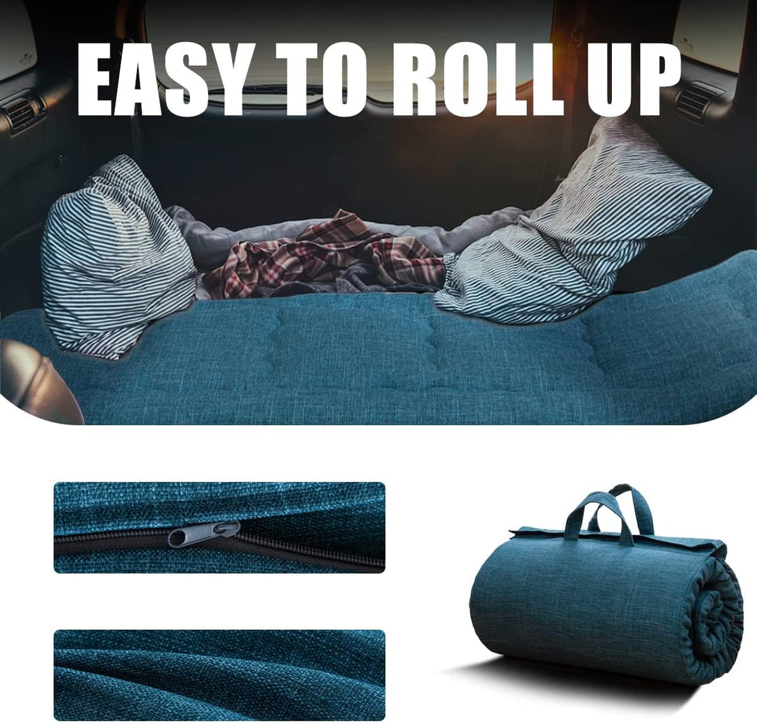 MAXYOYO Tragbare Faltbare Futon -Matratze, Hypoallergene Stoff- Und Speicherschaummatratzenpads Mit