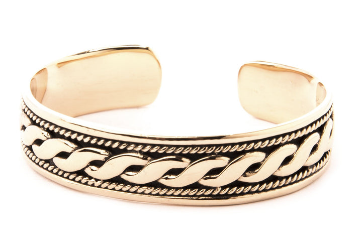 Windalf Mittelalter Armschmuck LUKAN Ø 6.3 cm Armreif mit Wikingerknoten Hochwertige Bronze