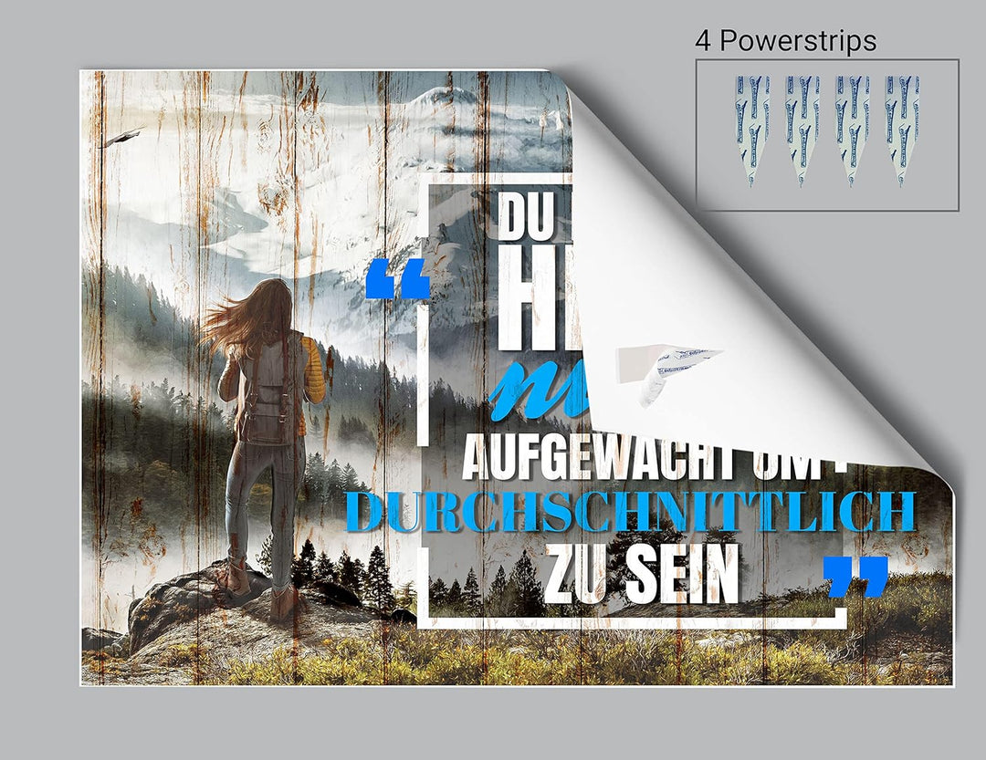 wandmotiv24 Poster als Wanddeko, Grösse Din A0, durchschnittlich, Berge, Holz, Moderne Wanddeko, Wan