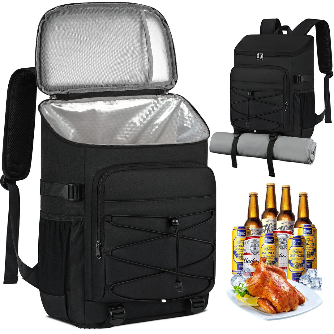 NUBILY Kühlrucksack 30L Wasserdichten Kühltasche Rucksack Gross Isolierte Kühltasche Thermo Lunchtas