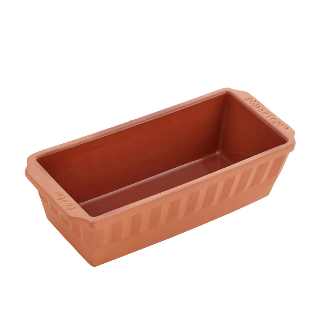 Romertopf Kastenform Torta 31cm aus Naturton, sauerteigbeständige Brot- und Kuchenbackform mit Glasu