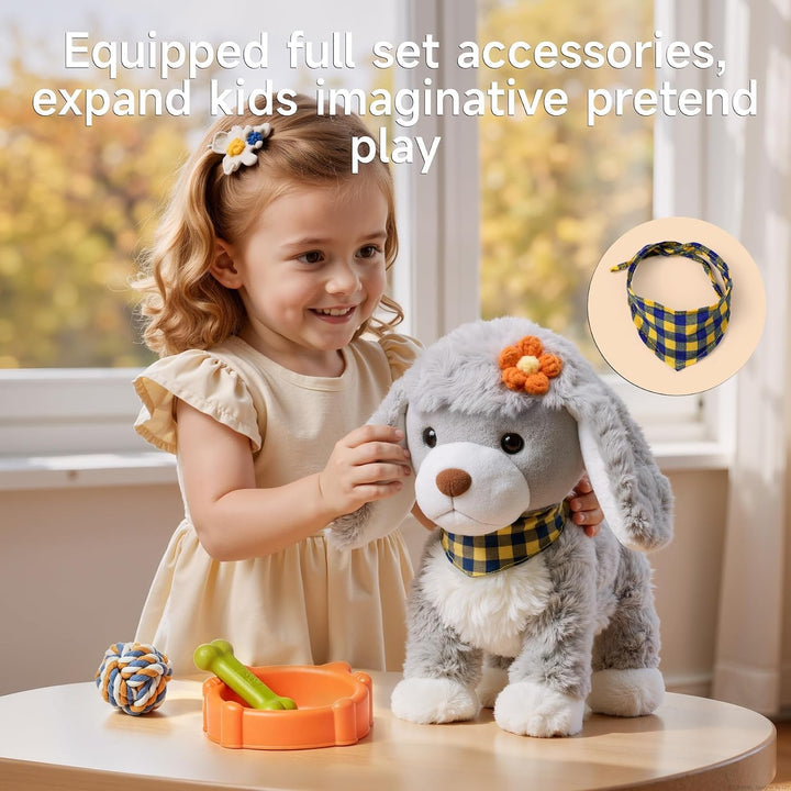 TUMAMA KIDS Plüsch Hundespielzeug, Ferngesteuertes Spielzeug Hund | Elektronisches Interaktives Plüs