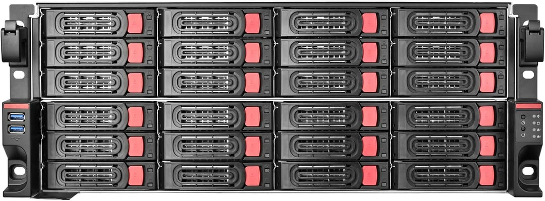 SilverStone Technology SST-RM43-324-RS, 4HE-Rackmount-Speichergehäuse mit 24 Schächten für 2,5-Zoll-