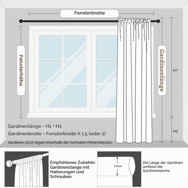 MRTREES Vorhänge Gardinen mit Store Vorhang Voile halbtransparent kurz in Leinenoptik Gardine Schals