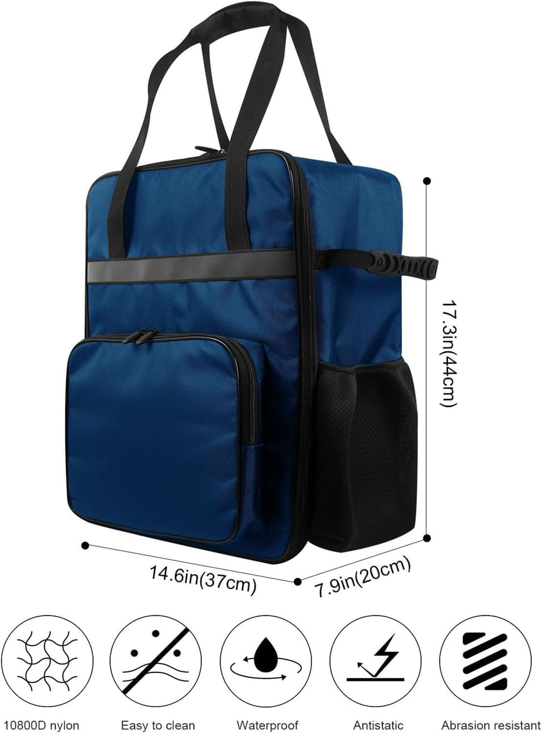 AF-WAN Tragetasche für CREAMi Eismaschinen–Transporttasche mit Griffen, Frontfach & Mesh-Seitentasch