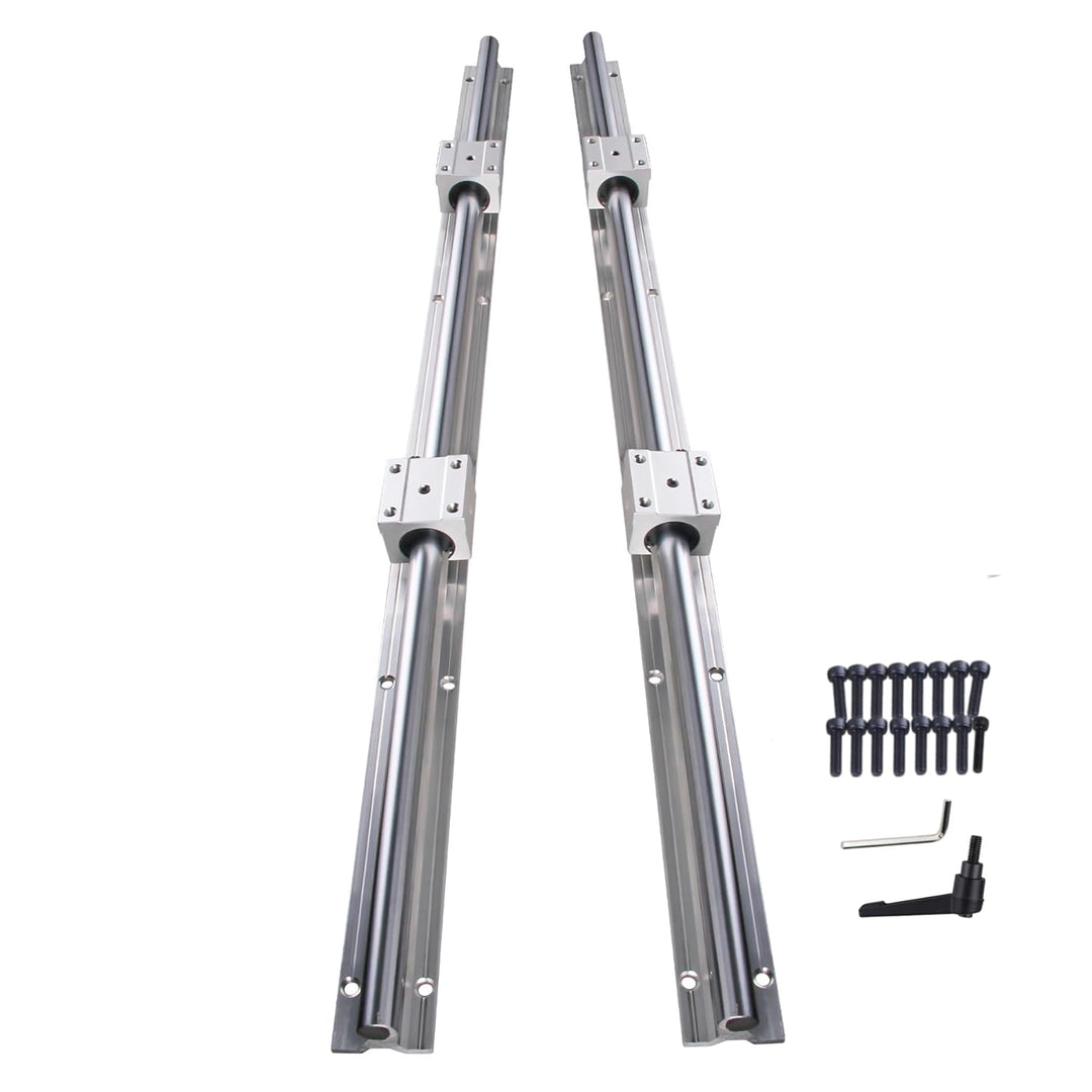 CNCYEAH 2Pcs SBR12 Linearführung 1000mm mit Griffe, 2Pcs Gleitschiene Welle mit+4Pcs SBR12UU Linearw