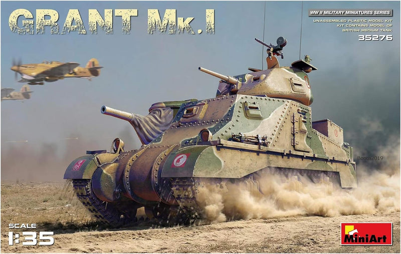 Mini Art MIN35276 MiniArt 35276 1:35 Brit. Grant Mk.I-originalgetreue Nachbildung, Modellbau, Plasti