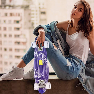 WeSkate Unisex – Kinder Jugendliche Erwachsene Ywhb-12 Skateboard L Violett, L Violett