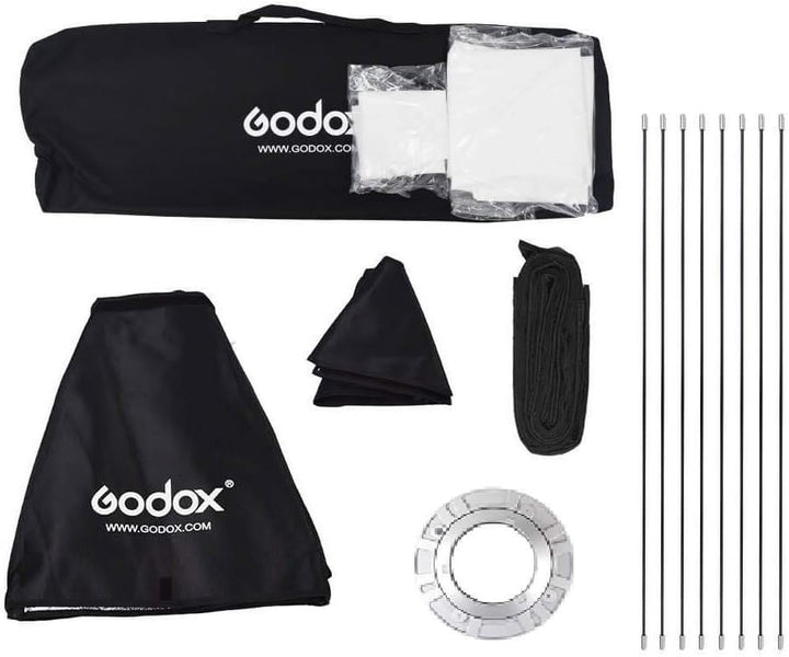 Godox Octa – Soft Box (Grau, Aluminum Ring Adapter, 120 cm)