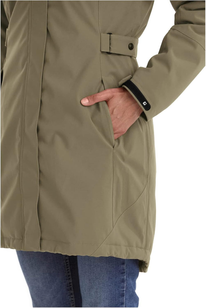 Killtec Damen Kow 165 Wmn Prk Funktionsparka/Parka mit abzippbarer Kapuze 50 helloliv, 50 helloliv