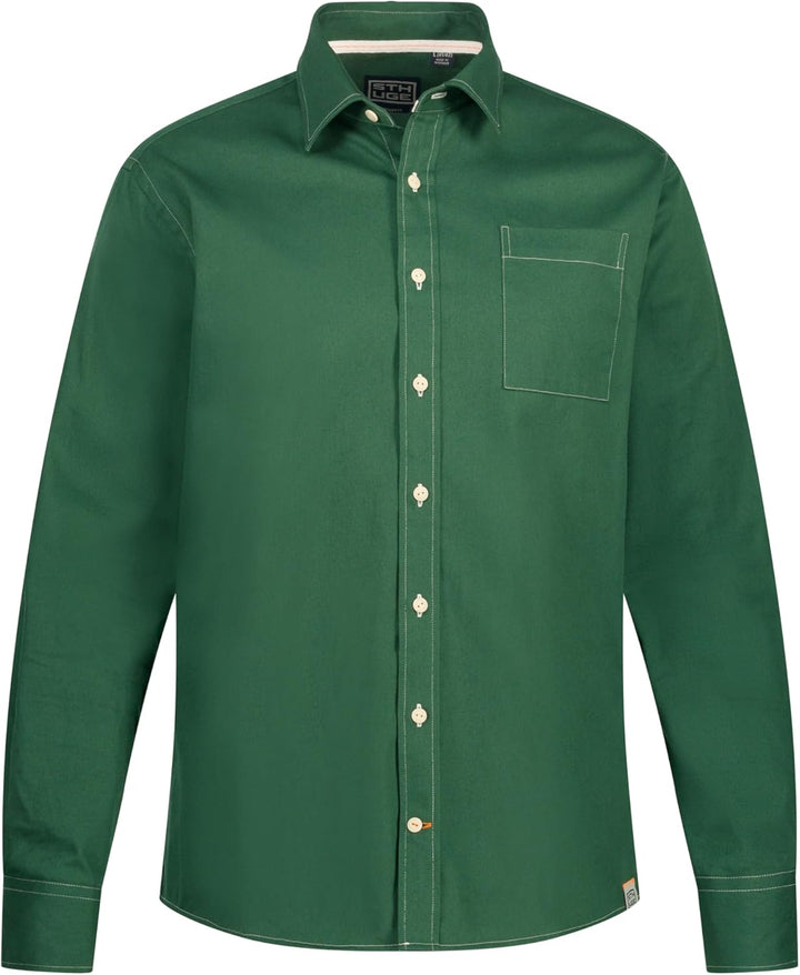 STHUGE Hemd, Langarm, Modern Fit, Kentkragen, bis 8 XL 815329 5XL Mittelgrün, 5XL Mittelgr&#xFC;n