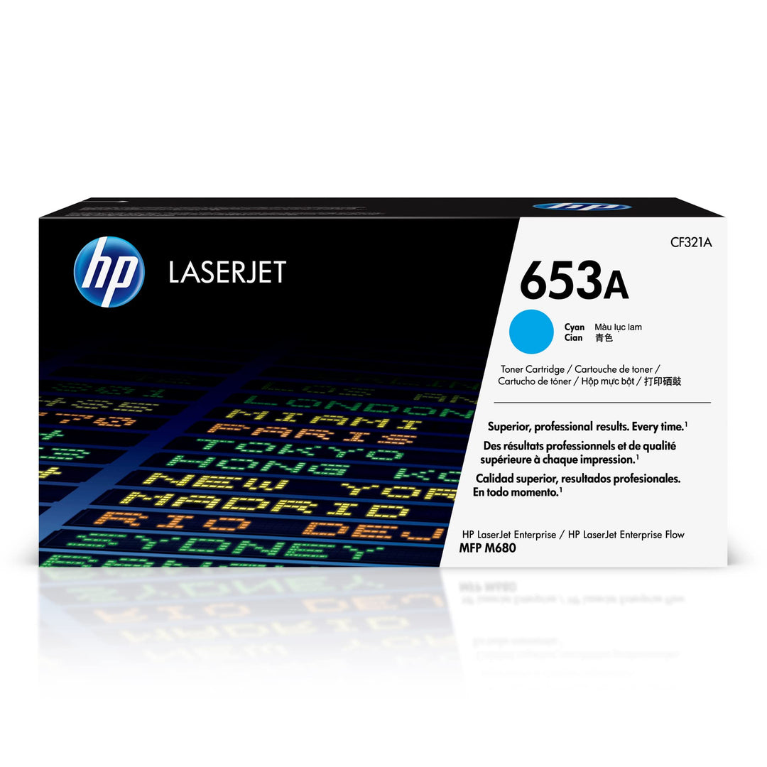 HP 653A (CF321A) Blau Original Toner für HP Color Laserjet Enterprise M680 Cyan, Cyan