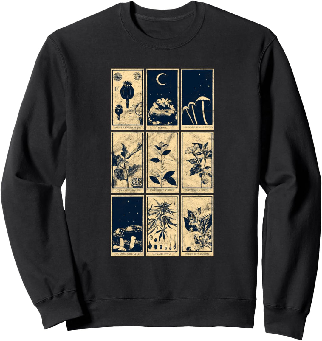 Occult Psychoactive Plants Psychedelic Gothic Drugs Tarot Sweatshirt