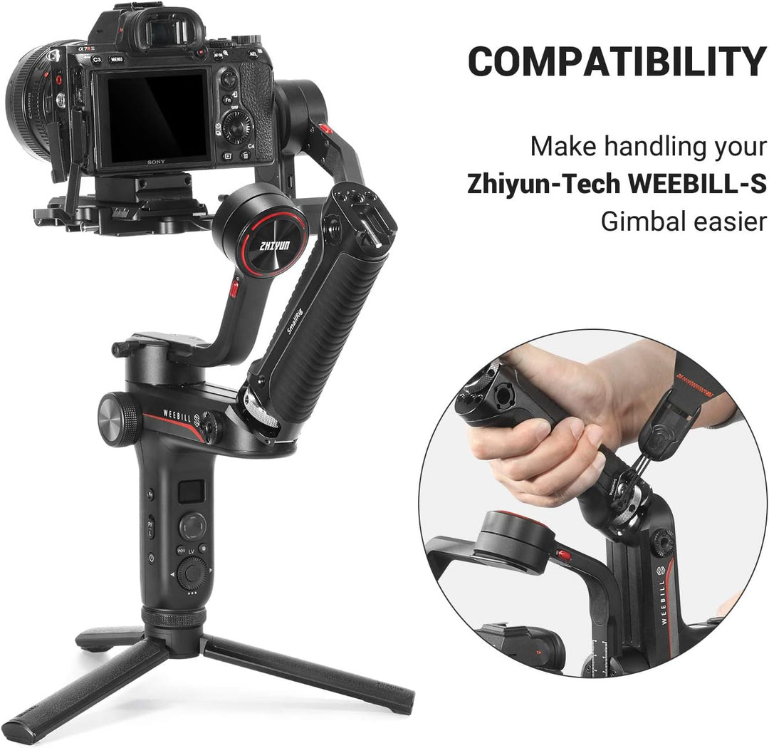 SMALLRIG Griff Handgriff NUR für Zhiyun-Tech WEEBILL-S Gimbal mit Kaltschuhhalterung Eingebauter Sch