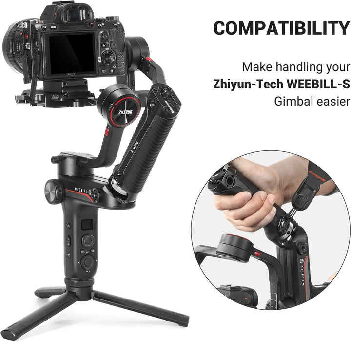 SMALLRIG Griff Handgriff NUR für Zhiyun-Tech WEEBILL-S Gimbal mit Kaltschuhhalterung Eingebauter Sch